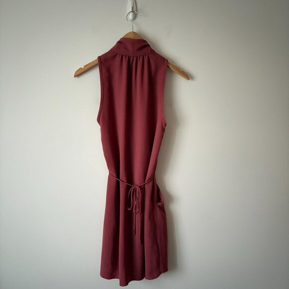 Aritzia Wilfred Sabine Dress Tie Belt Mauve Pink Size XS - Picture 3 of 5
